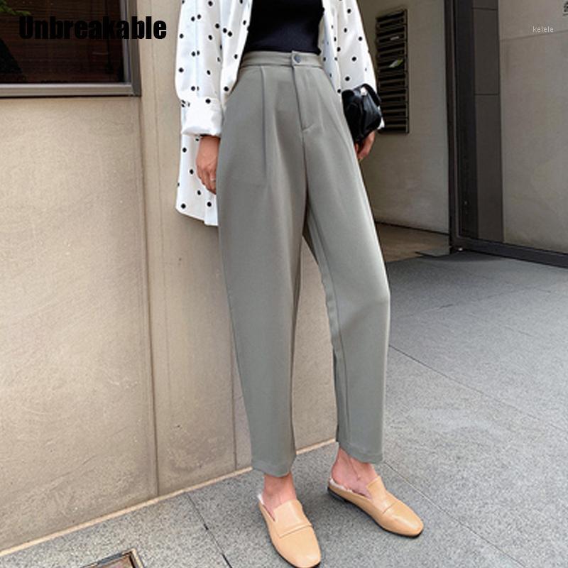 

Women's Pants & Capris 2021 Summer Casual High Waist Harem For Women Button Up Loose Female Elegant Trousers Femme Pantalon, Black;white