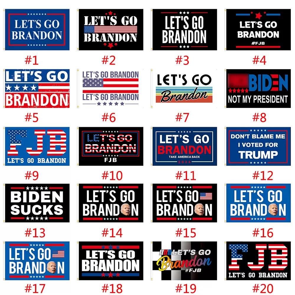 

Lets Go Brandon Flag 90*150cm Outdoor Indoor Small Garden Flags- FJB Single-Stitched-Polyester With Brass Grommets DHL