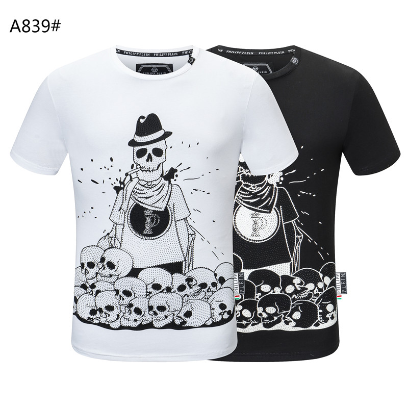 

2021 Plain Men T Shirts Cotton Women Clothes Funny Short Sleeve O Neck Tees Printing Phillip T-Shirts PP top13, Ivory