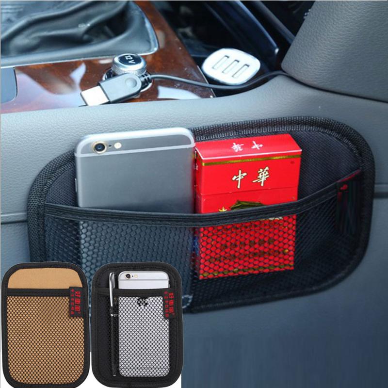 

Car Organizer Multi-Function Mobile Phone Storage Net And Paste Type Box Seat Back Bag Universal