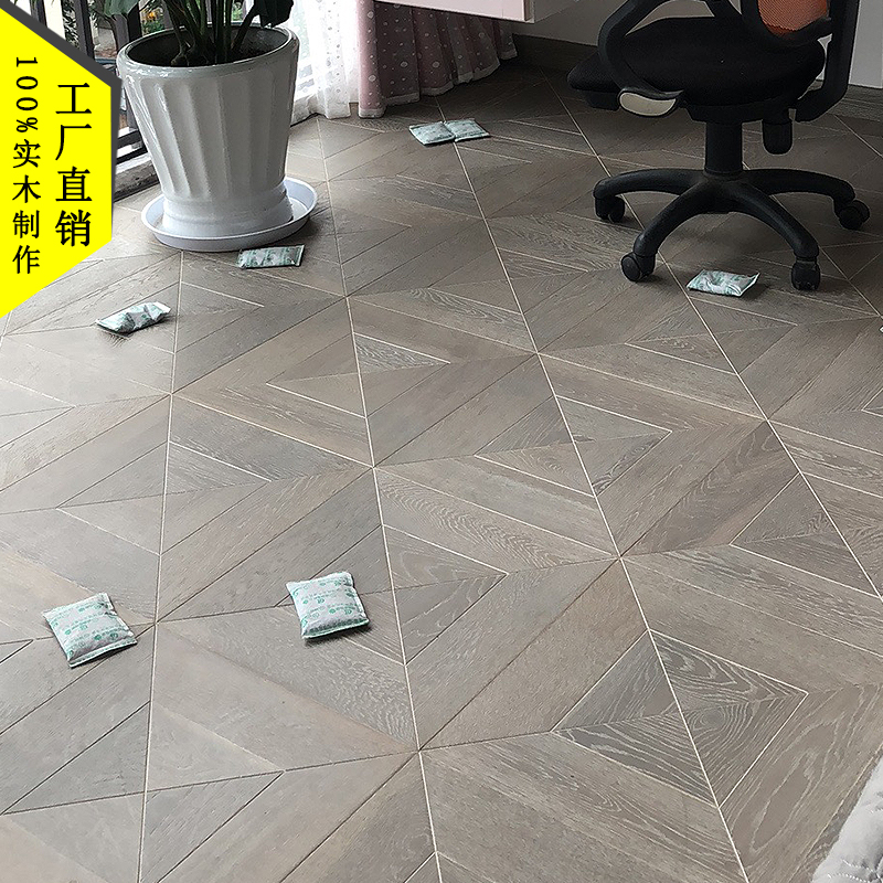 Grey Color White Oak Wood Flooring parquet tile underfloor heating bedroom set household home decoration living room wallpaper woodworking-image-404824781
