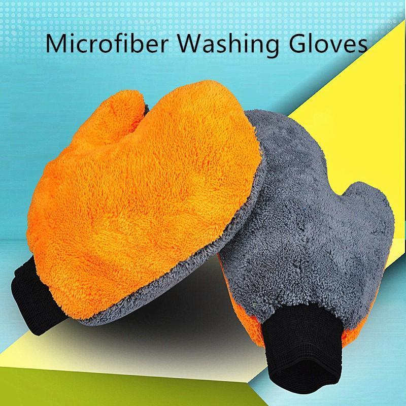 

Car Sponge Cleaning Wash Tools Microfiber Washing Gloves Auto Care Water Absorption Car-styling Plush Absorbancy