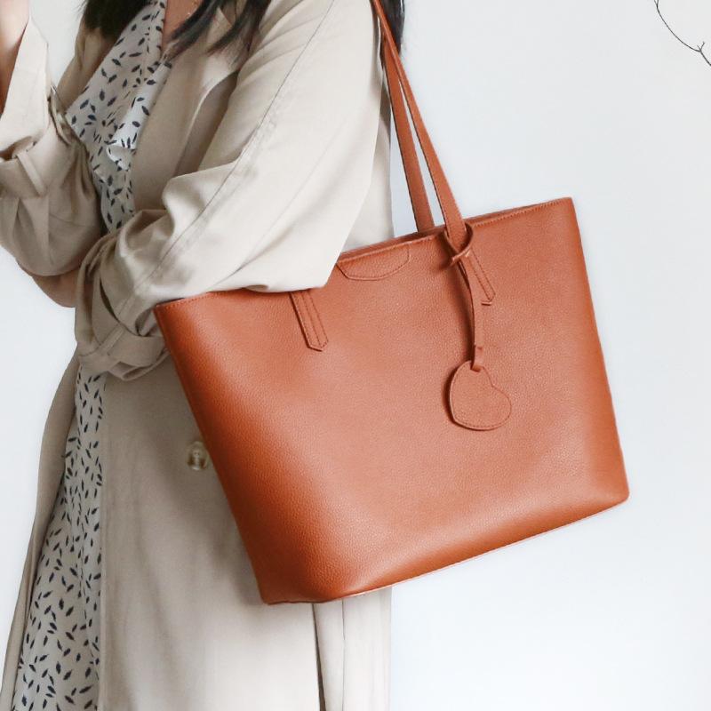 

Evening Bags Shoulder Bag Brown Female Luxury Designer Handbag Genuine Leather Woman Big Handbags For Women