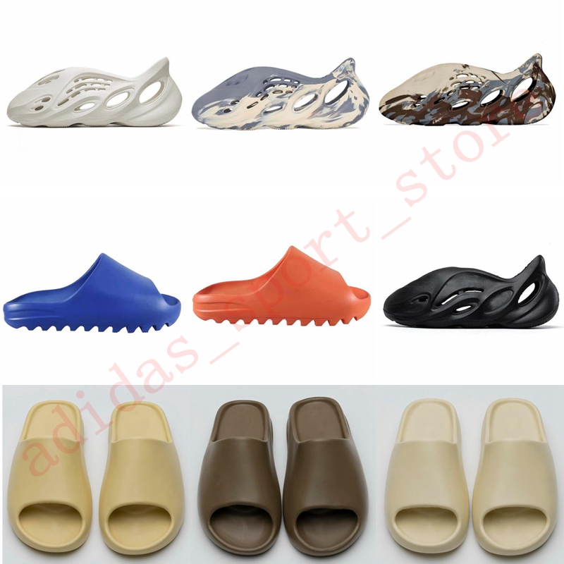 

Slides Moon Gray West bone resin desert sand Slippers Foam Slipper mineral blue Runner men women mens sandals, Black