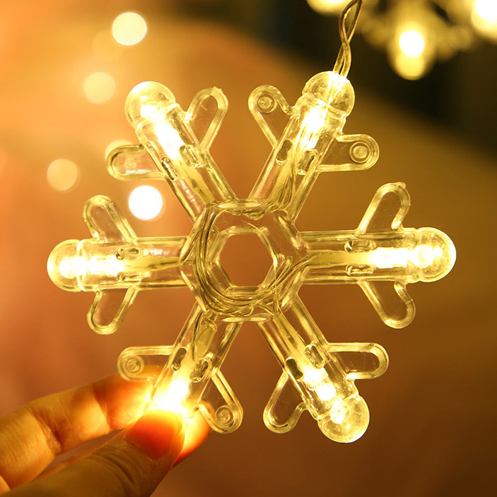 

2021 New Floco Neve String Luz Porta Cortina Led Luzes Da Corda Fadas Decorao Natal Festa De Casamento Do Feriado Iluminao Decorativa S9bh