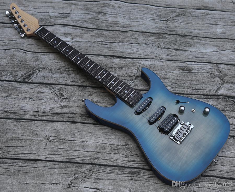 

guitar Direct selling manufacturer can customize electric guitar, Flamed BL electric guitar