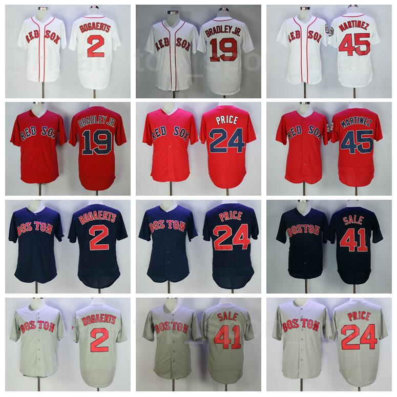 

2018 Style Baseball 2 Xander Bogaerts Jersey 19 Jackie Bradley Jr 24 David Price 41 Chris Sale 45 Pedro Martinez Stitched Discount Cheap, Blue;black