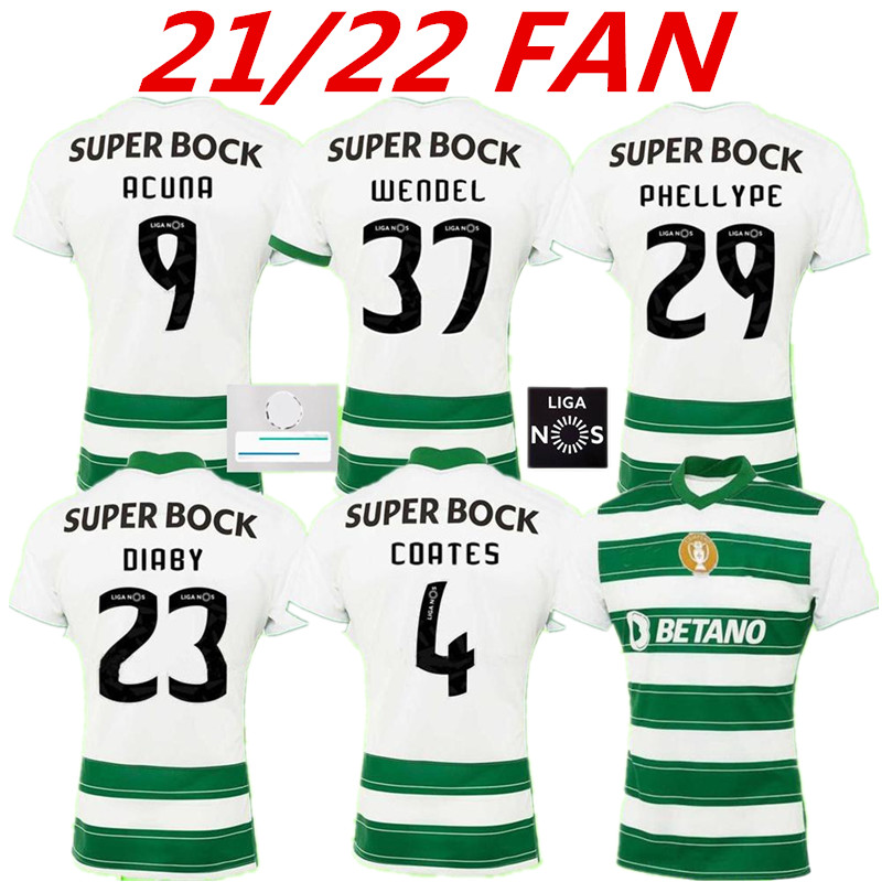

SCP Lisbon 21 22 Soccer Jerseys Sporting Clube de 2021 2022 PHELLYPE B.FERNANDES S.COATES Retro jersey Lisboa C.Ronaldo Men kids Kits footba, Black;yellow