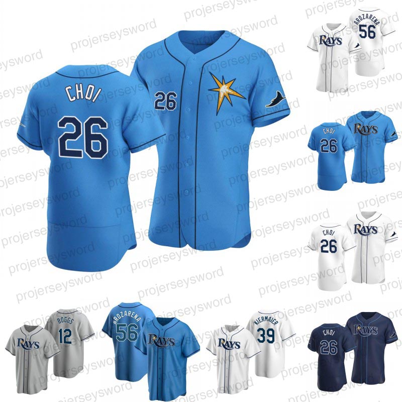 

Rays Ji-man Choi Jersey Wander Franco Nelson Cruz Brandon Lowe Randy Arozarena Wade Boggs Austin Meadows Tyler Glasnow Brett Phillips Yandy, Blue;black