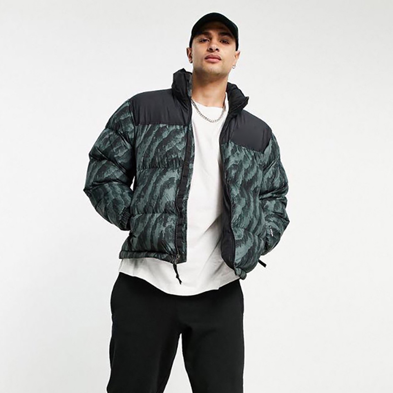 

21FW 1996 Retro Nuptse Down Jackets Classic Color Matching Splicing Jacket Men Women Couples Winter Warm Coats High Street Windproof Fashion, Black