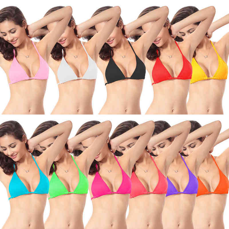 

Free Wholesale Quick Sell Fashion Europe And Brazil Sexy Womens Bikini Solid Top Swimsuit, White;black
