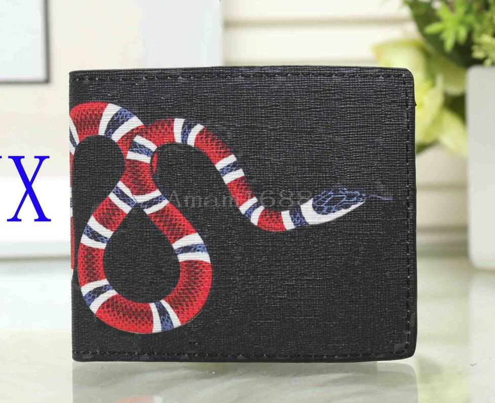 

New Women Wallet Short purse men wallet Animal Prints Leather Ladies Purse Card holder With Box, Red;black