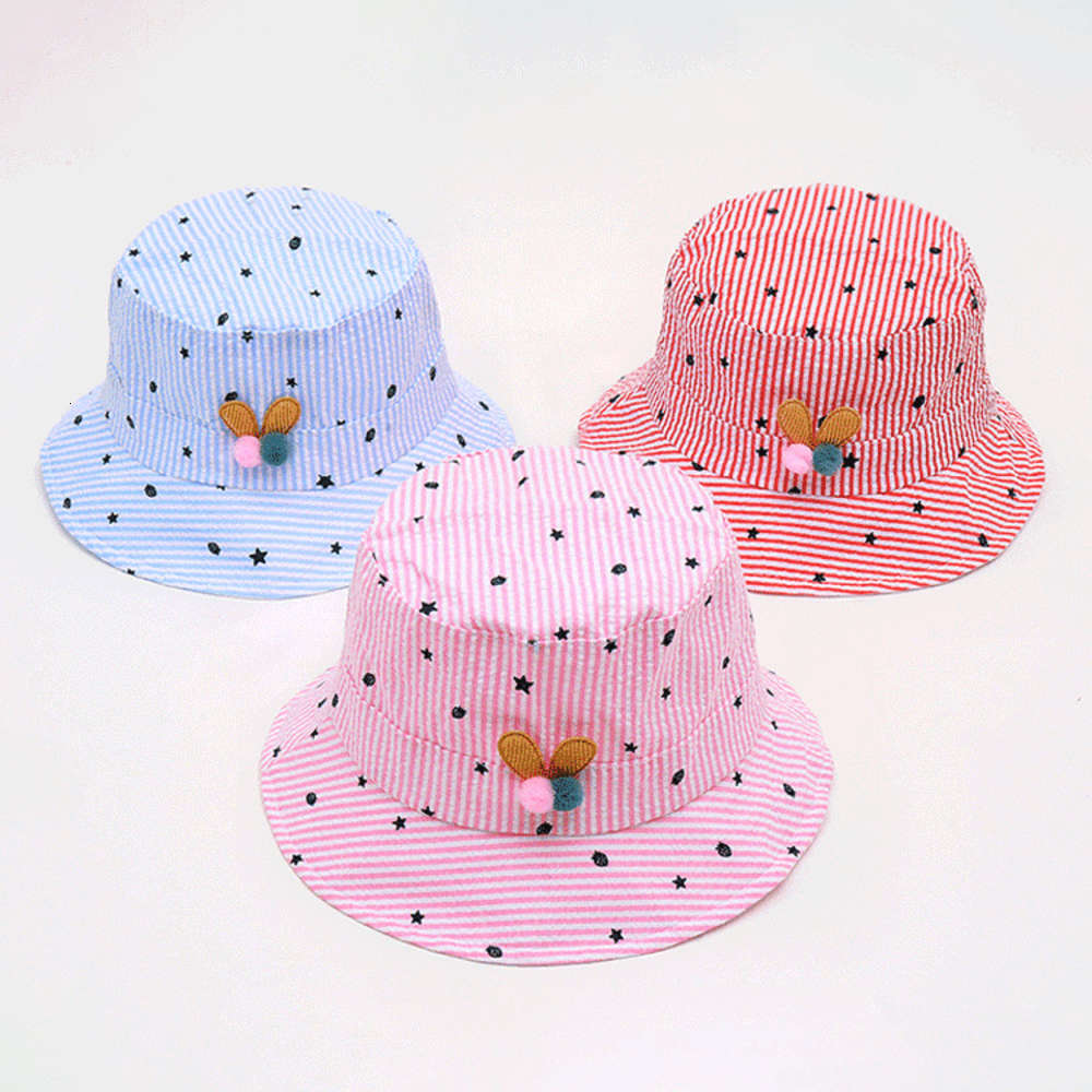 

Summer children's sunshade hat cute fisherman's girls go out sunscreen windproof breathable wide brim, Yellow