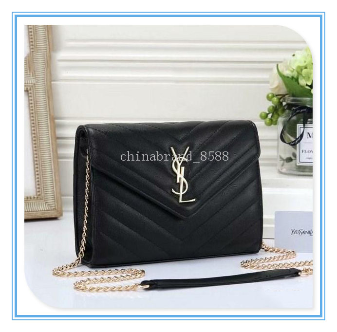 

YSL Wallet Cowhide Handbags Top Sheepskin Caviar Metal Chain Gold Silver Handbag Leather Bag Flip Cover Diagonal Shoulder Bags