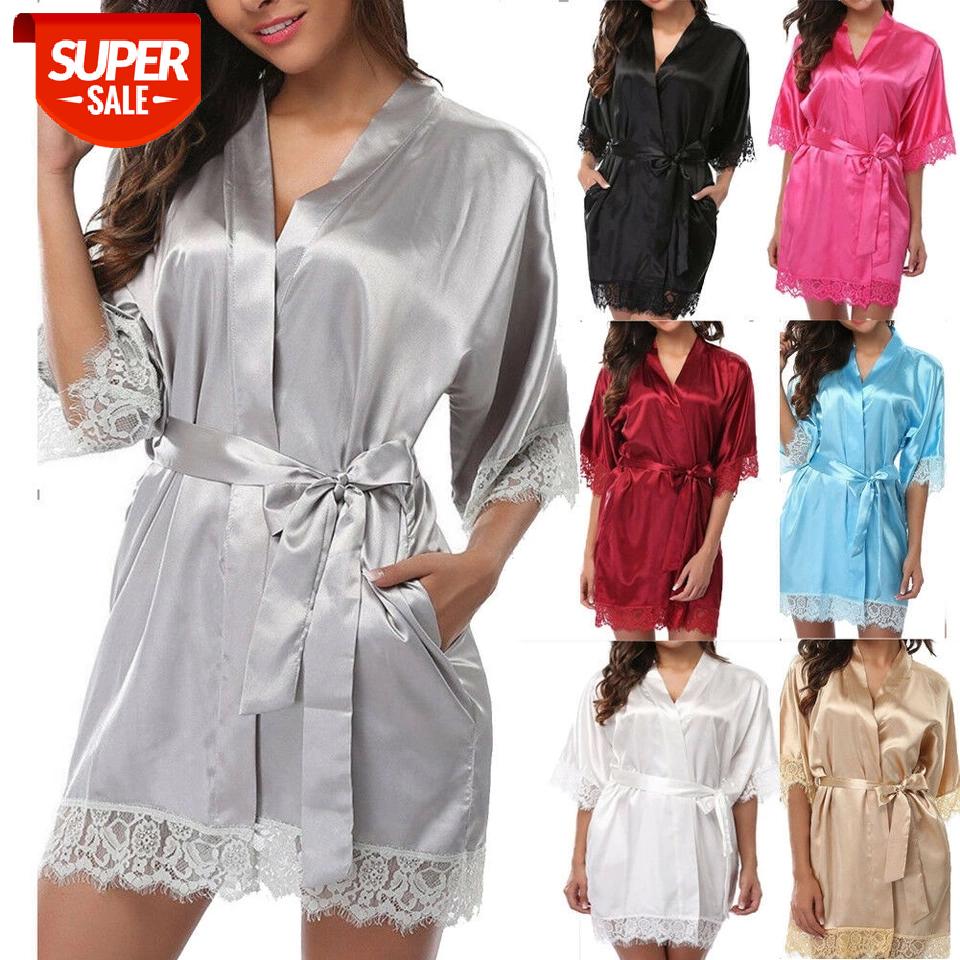 

Hirigin 2019 Brand New Summer Women Ladies Sexy Lace Satin Lingerie Sleepwear Night Gown Babydoll Dress Nightie Robe #i78F, Black;gray