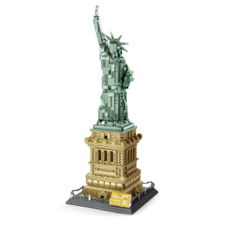 

Model Building Kits Balody Mini Blocks World Architecture Castle the Statue of Liberty Assembly Bricks for Children Toys Kids Xmas Gifts 210416