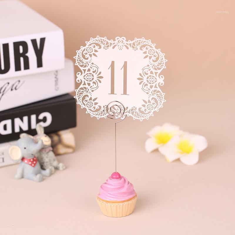 

Party Decoration 10pcs/set Table Numbers 1-10 11-20 Mini Pearl Paper Laser Cut Number Cards For Weddings Banquet Wedding