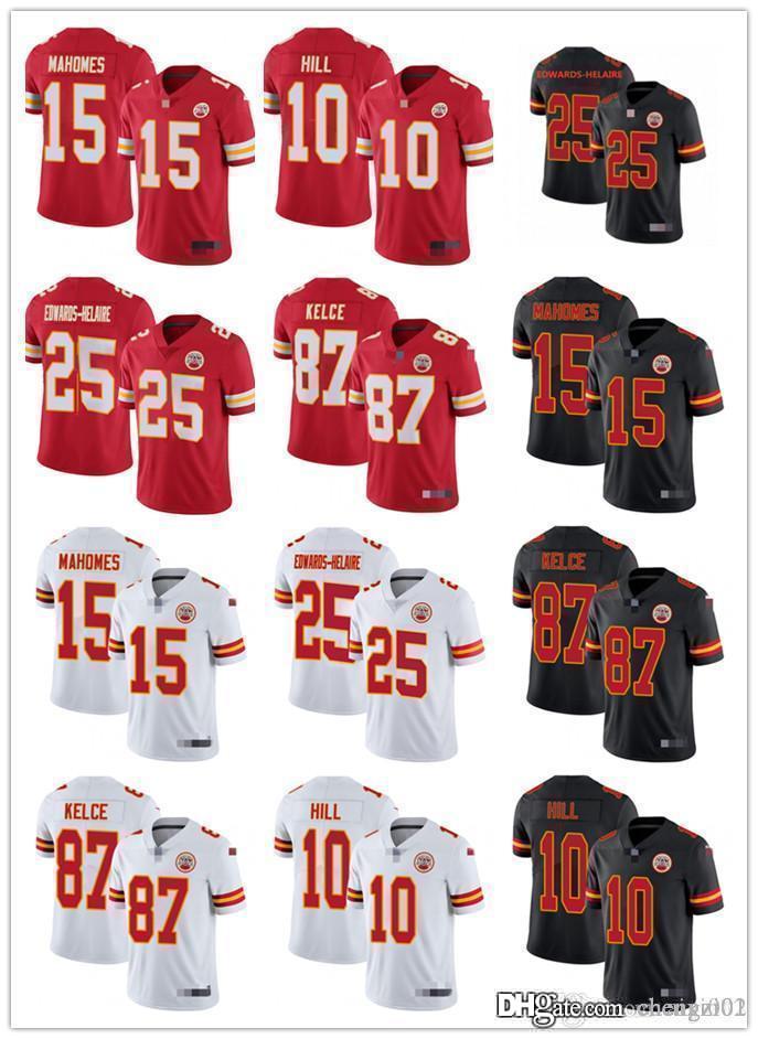 

Mens Womens Youth Kansas City Chiefs 15 Patrick Mahomes 87 Travis Kelce 25 Clyde Edwards-Helaire 10 Tyreek Hill Jerseys, Black;red