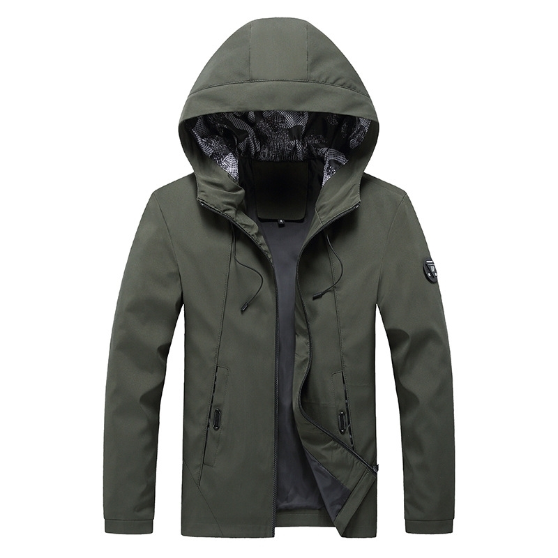 

hooded fashion brand large 2021 spring outdoor men's jacket Baseball Jacket, Gray