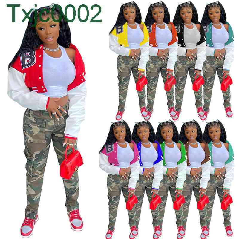 

Women Jacket Designer Autumn And Winter New Letters Printing Color Stitching Net Red Neckline Cuff Thread Stitching Casual Coat 10 Colours, Orange