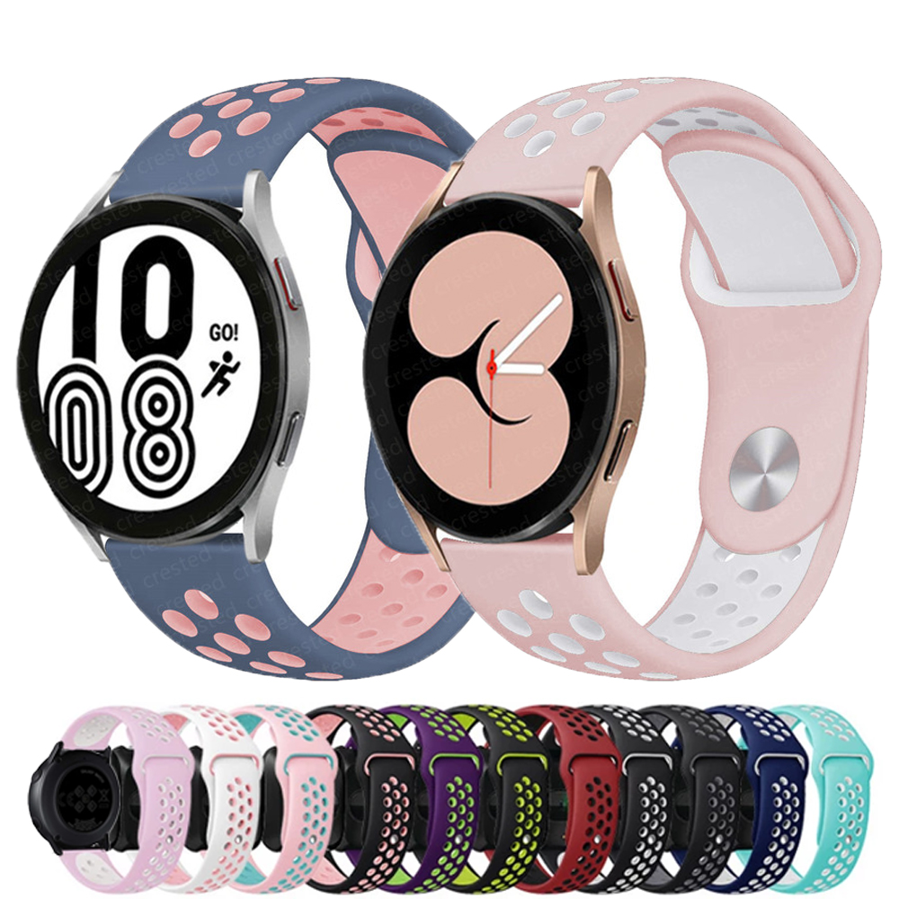 

20mm 22mm Strap For Samsung Galaxy Watch 4 44mm 40mm/3/active 2 Gear S3 Silicone correa Bracelet HUAWEI watch GT 2 2e pro