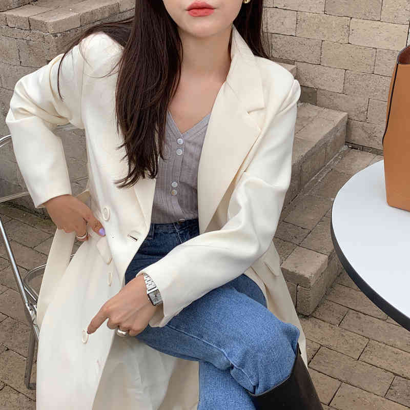 

Women's Wool & Blends Spring long female autumn double breasted blazer trench coat casual ladies clothes arrival KI4O, 1# shoe box