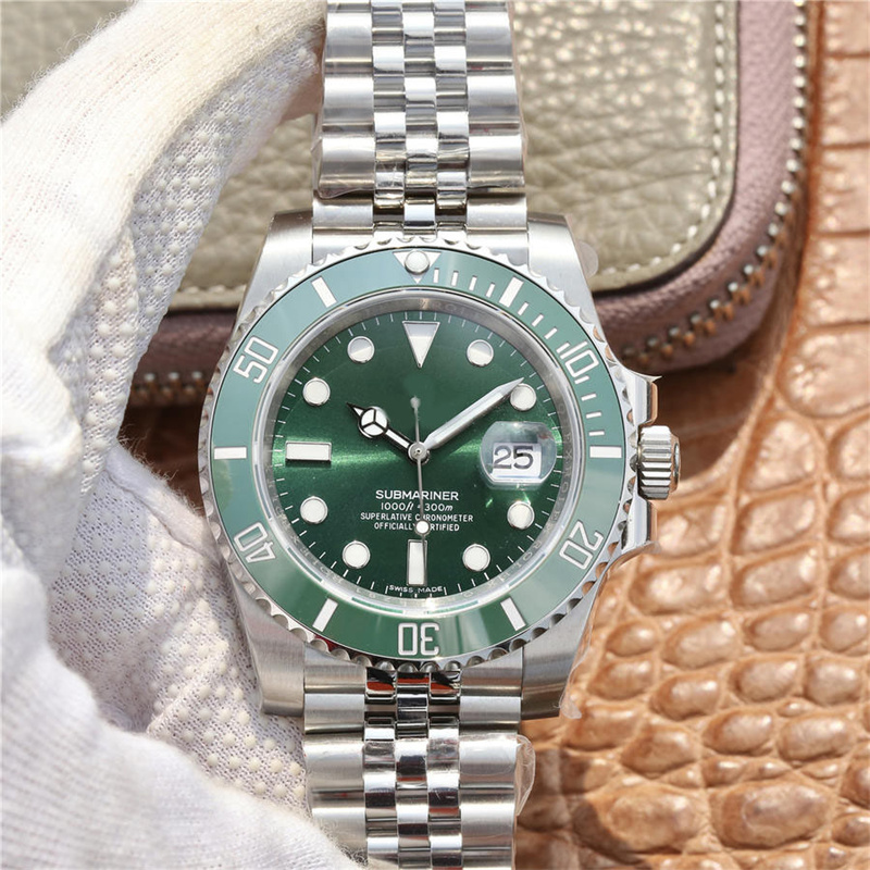 

BF Makre Factory Luxury Top Mens Watch Steel Watches Automatic Cal.2813 Green Ceramic Bezel 116610 Dive Men Eta Sport Wristwatches, Black