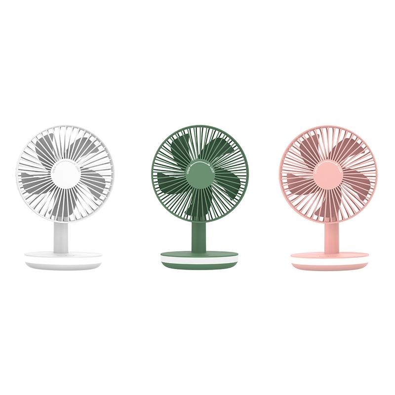 

Portable Desktop Air Cooling Fan with LED Light USB Rechargeable Table Mini Air Cooler Fan for Home Office