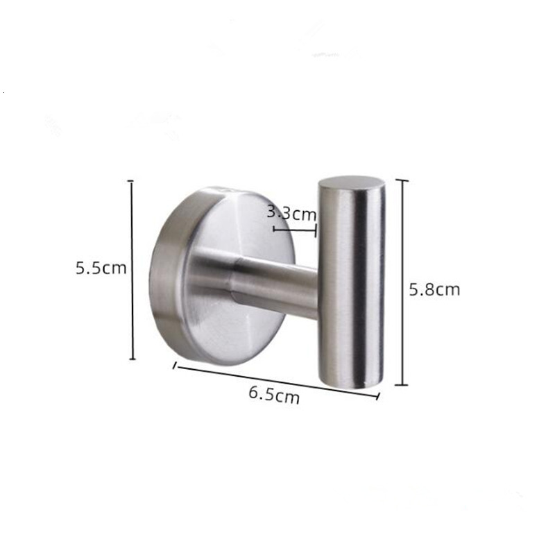 

2021 New Preto Ganchos Cozinha Parede De Ao Inoxidvel Para Chaves Casaco Toalha Robe Gancho Do Banheiro P1st