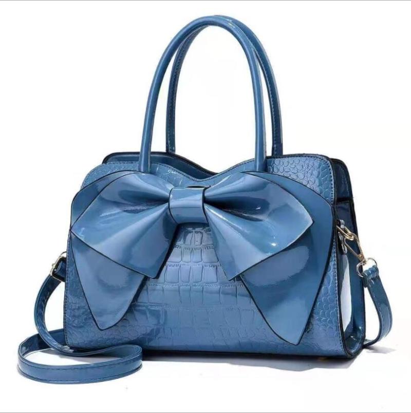 

Shoulder Bags High-End Bright Leather Women'S Handbag Fashion Bow Messenger Bag 2021 High-Quality Ladies Tote, Photo color