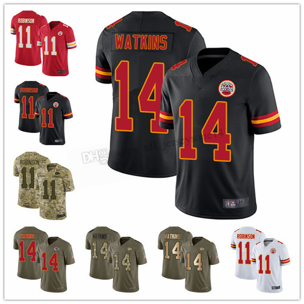 

Custom Mens women youth Kansas CityChiefs11 Demarcus Robinson 14 Sammy Watkins white red black 100th Season Vapor Limited Football Jerseys