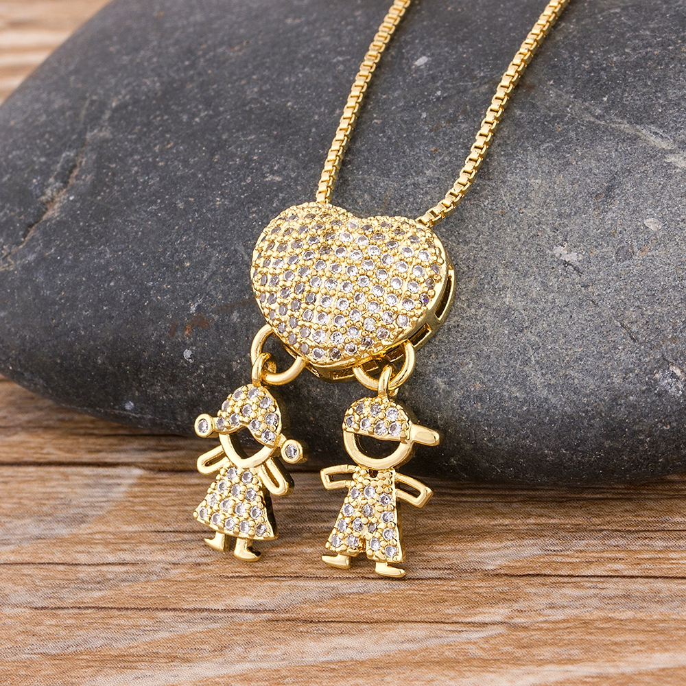 Girls Chain Design Pendant Gold 