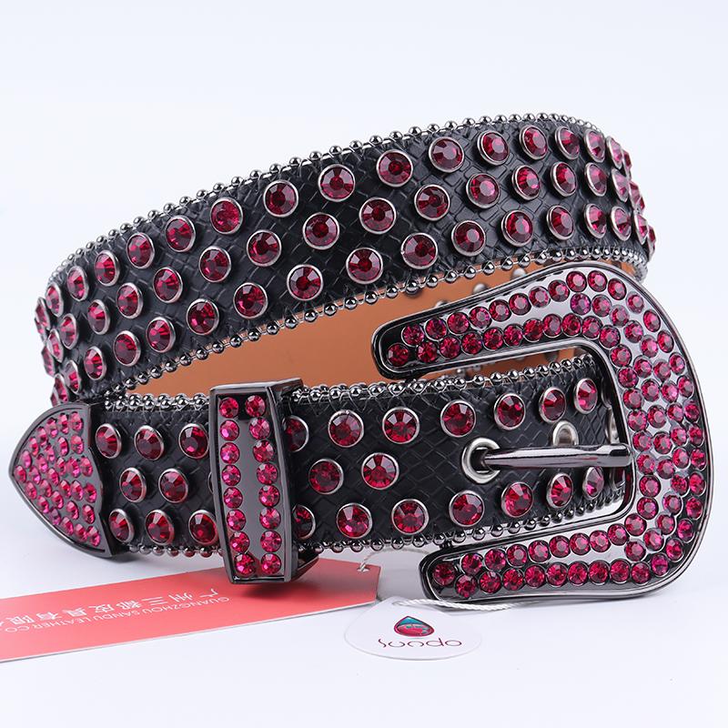 

Belts Arrival Rhinestone Belt Western Cowboy Bling Dimond Studded For Woman Man Y2k Cinturones Para Mujer, Black