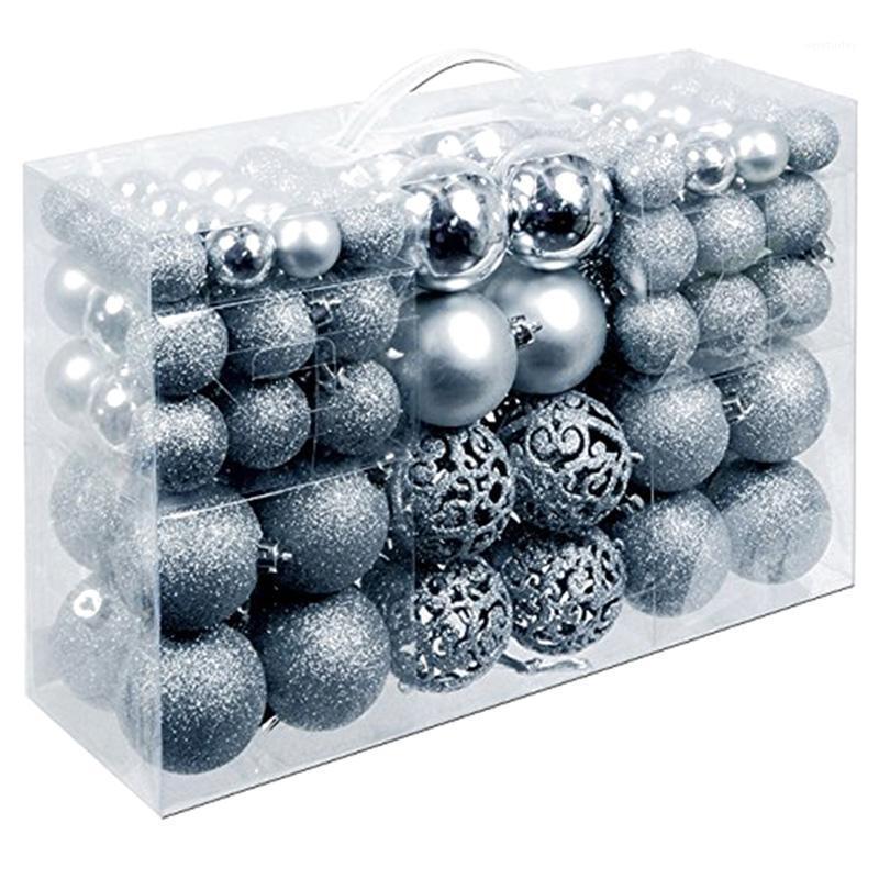 

Party Decoration XD-100Pcs/Box Christmas Ball Box Set Available Lightweight Holiday Tree Ornament Decorations Silver