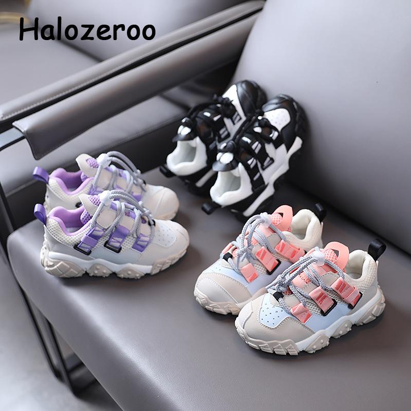 

New Spring Kids Sport Sneakers Baby Boys Black Shoes Children Slip On Casual Sneakers Girls Brand Chunky Trainers 2021