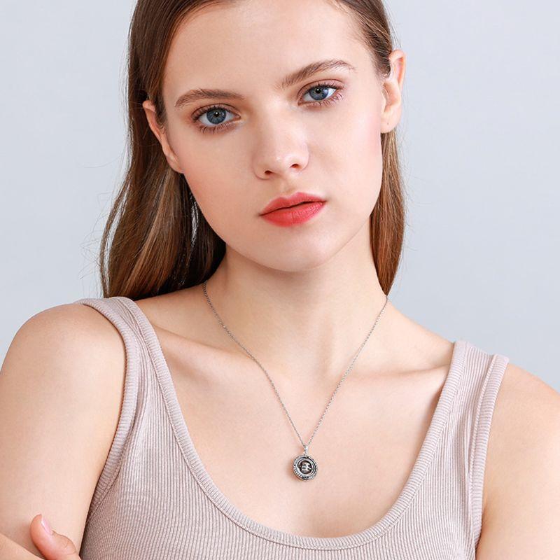 

Charms Open 100 Languages I Love You Astronomical Projection Ball Necklace Ladies Men Pendant Jewelry, Bronze;silver