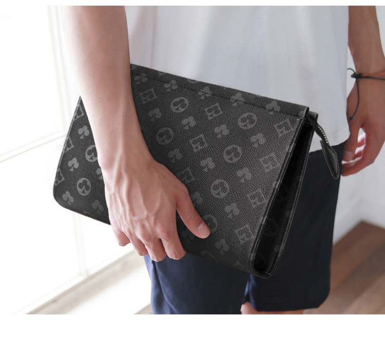 

luxury men Clutches bags High quality long wallets for women Purse Business Male Clutch Bag designer, Black