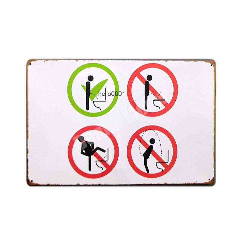 

No Dumping Vintage Meta Tin Signs Restroom Pates Bar Pub Cafe Wa Decor adies Gents Retro Paque Funny Word Art Poster N305b