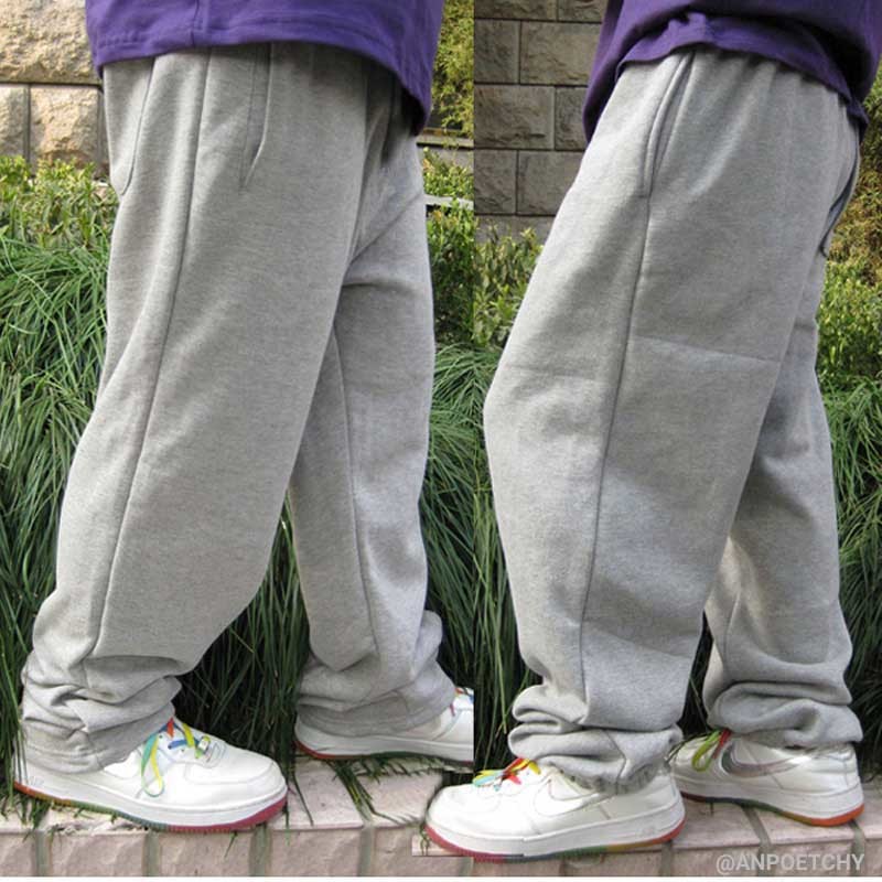 

2021 New Hip Hop Sweatpants Harem Jogger Loose Cotton Baggy Sweat Pants Wide Leg Men's Clothes Bqoa, 013 deep gray.