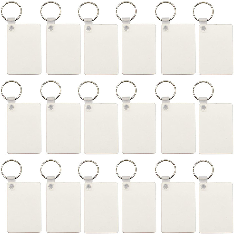 

Sublimation Blank Keychains Party Favor Sundries MDF Wooden Key Pendants Thermal Transfer Double-sided Keyring White Gift Keychain Accessories