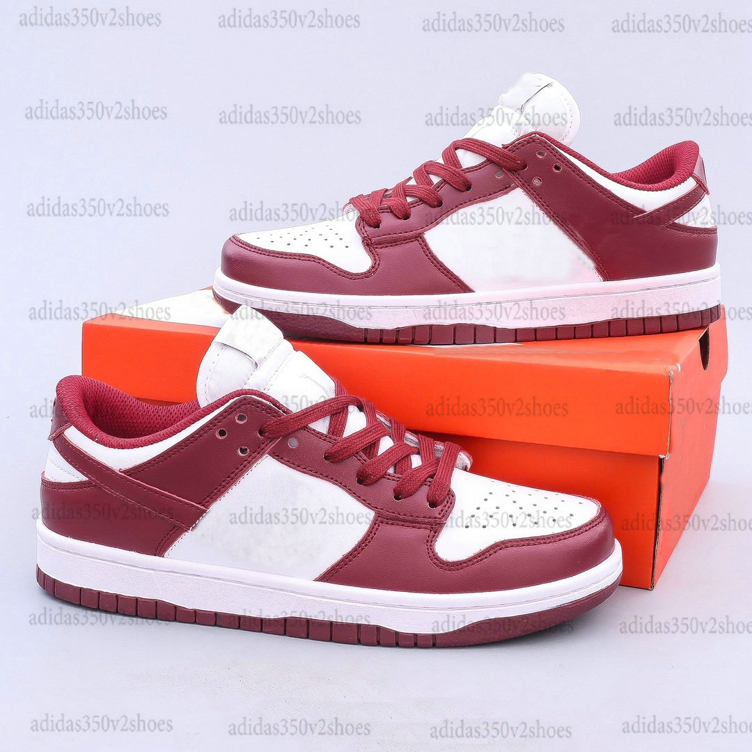 

Dunks Low SB Dark Beetroot Skateboard Shoe 1 High 1s Bordeaux White Metallic Silver Baskball shoes Designer Sports Sneakers, White;red