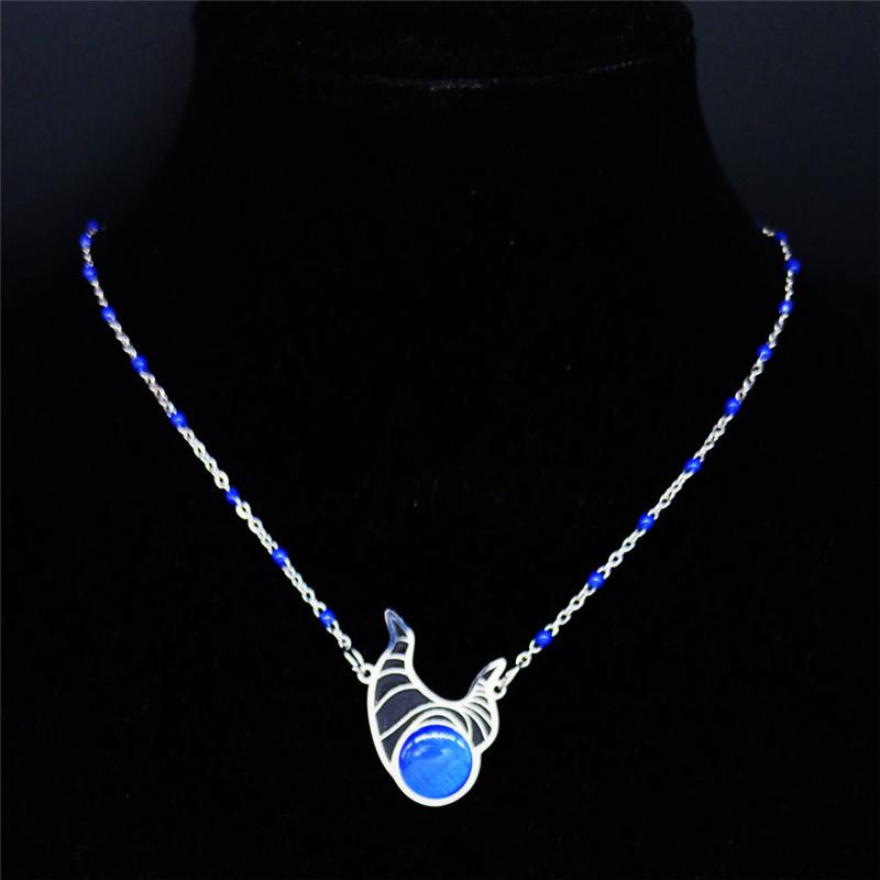 

Pendant Necklaces AFAWA Witch Enamel Stainless Steel Necklace Black Color Jewelry Gargantillas Cortas Mujer Moda N3704S05