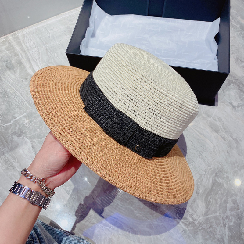 

Classy Bow Knot Cap Summer Brand Wide Brim Hats Fashion Sunscreen Ladies Sun Hats Straw Hat Caps, #1