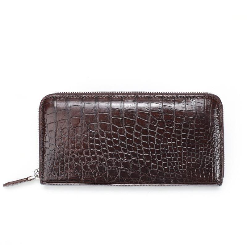 

Wallets Card Holder Crocodile Belly Man Genuine Leather Men Wallet Business Single Handle Bag Luxury Purse High Quality, Black belly