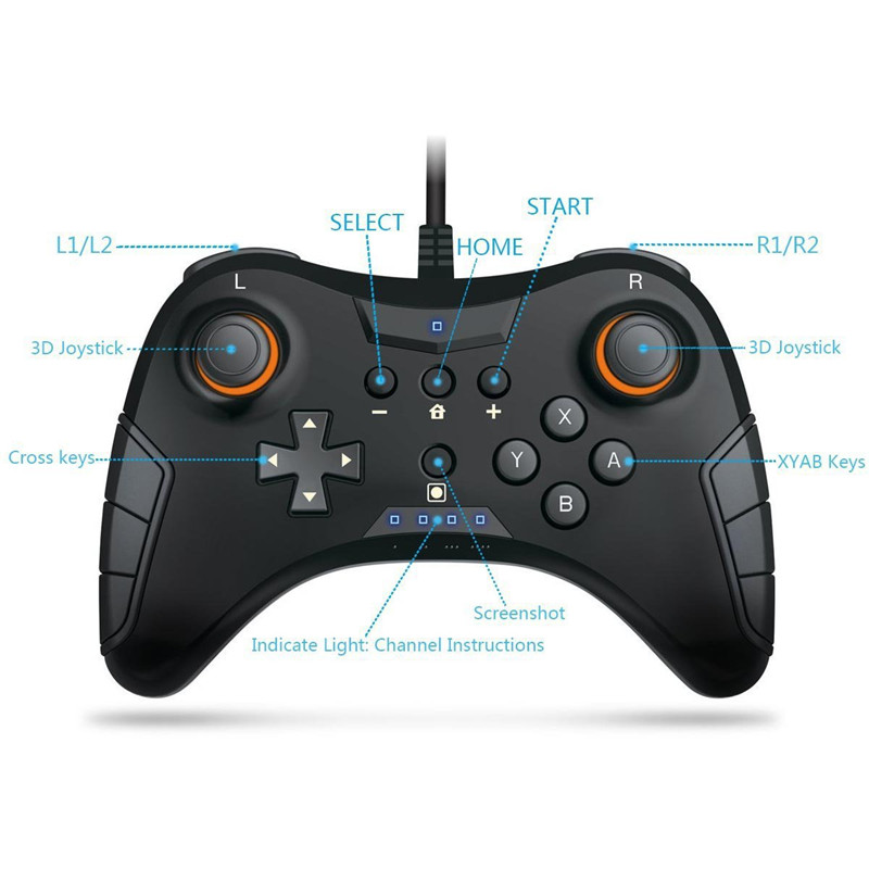 

NS-901 Single Motor Vibration Gamepad Joystick Switch Lite/Switch Pro Wired Controller Switch Game Controller With Retail Box Fast Shipping