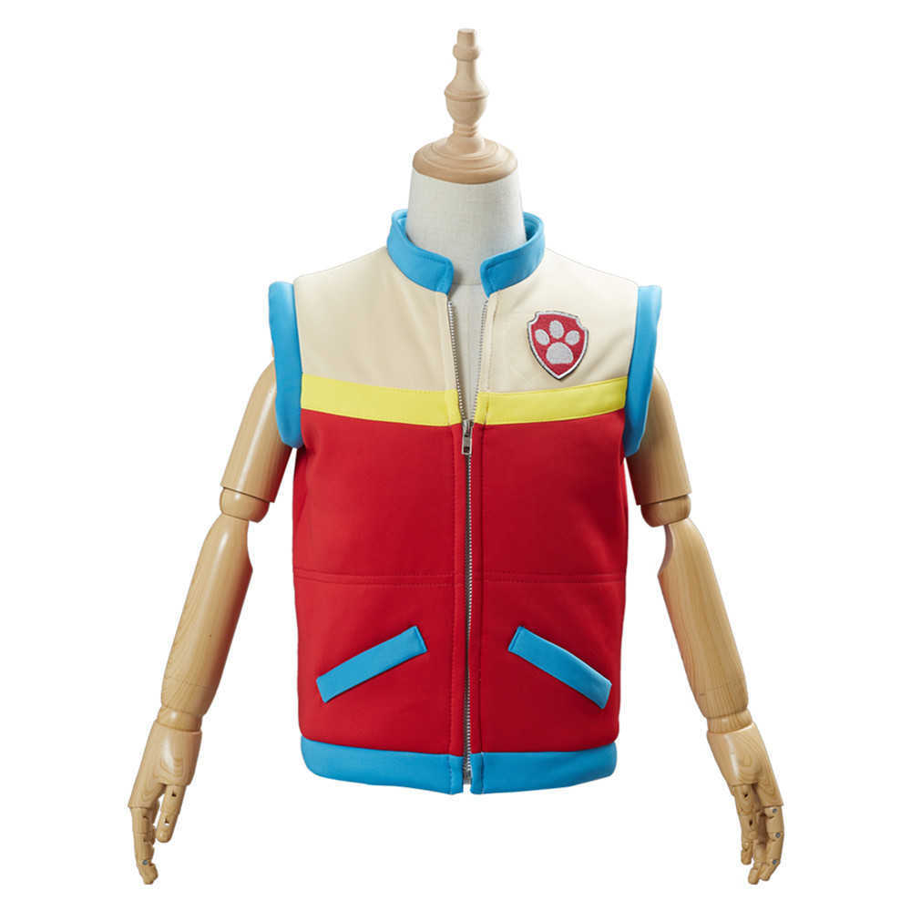 

Kids Patrol Costume Captain Ryder Cosplay s Children Vest Waistcoat Outfit Halloween Carnival Made Y0913