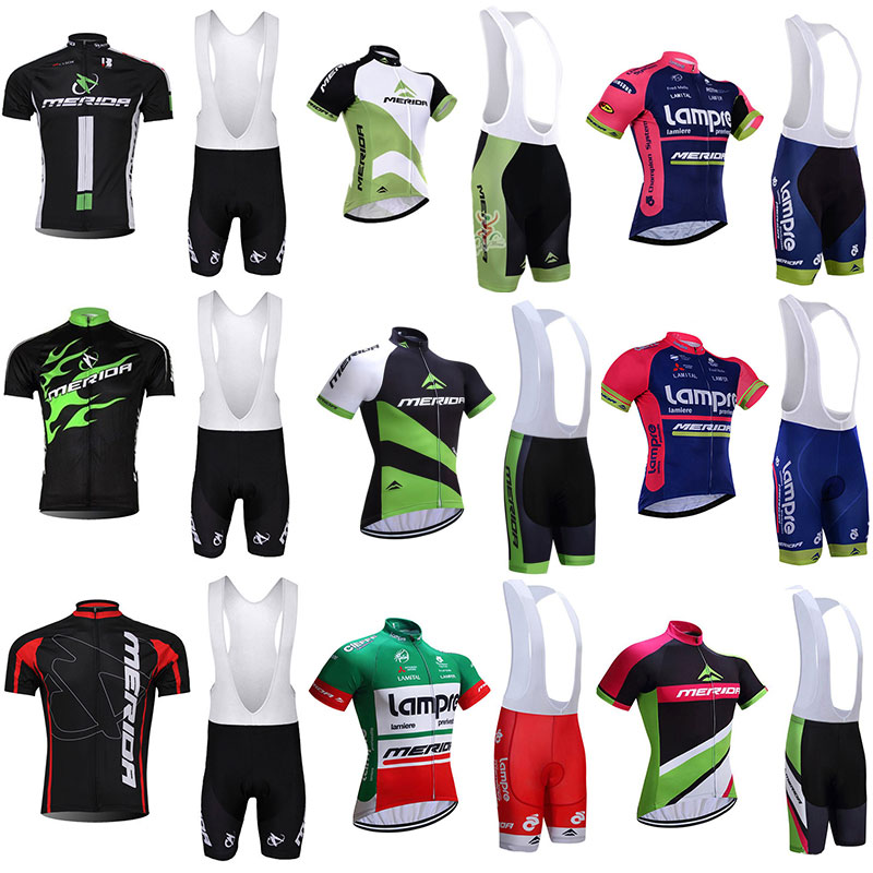 

2021 MERIDA Cycling Team Jersey 20D Gel Bike Shorts Set Ropa Ciclismo MenS MTB Summer Pro Bicycling Maillot Bottom Clothing, Black;red