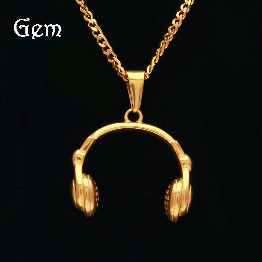 

Hip hop men's stainless steel headset pendant men's stainless steel headset Pendant
