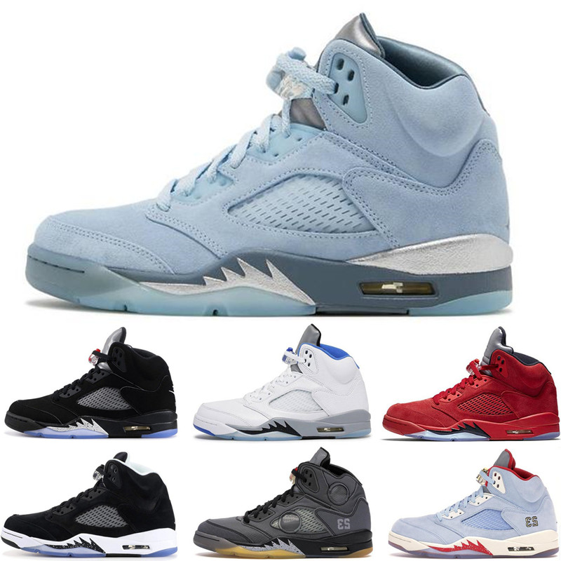 

Men Jumpman Basketball Shoes 5s Bluebird Oreo Twist Stone Blue 5 ALTERNATE GRAPE Mens Trainers Outdoor Sports Sneakers Eur 40-47, #1