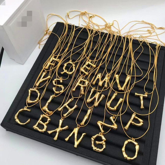

Saijia / xiaoxiangjia 2019 classic letter necklace ear buckle Brooch dual purpose sweater chain brass material2, Silver
